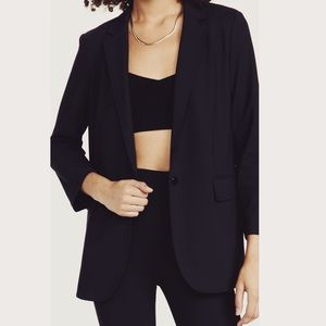 Treasure & Bond One-Button Blazer in Black